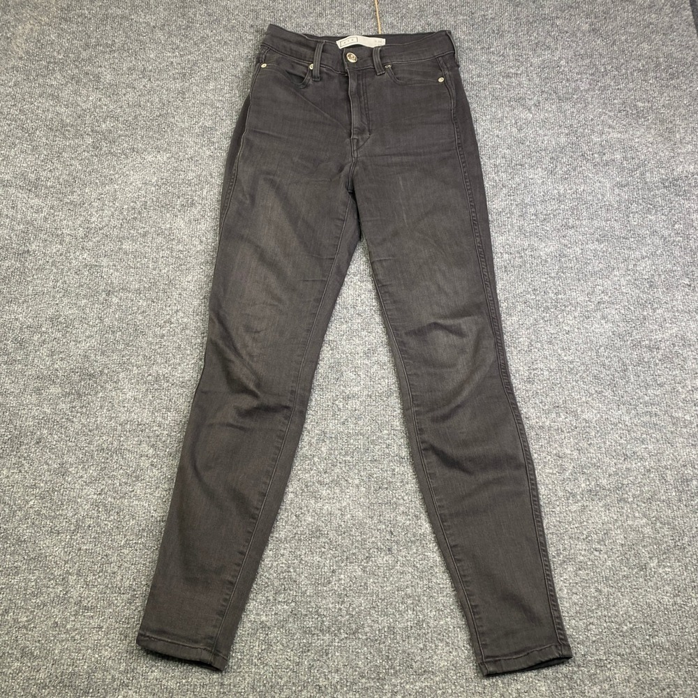 AYR The Riser Skinny Jeans Black High Rise Denim Womens 26x28